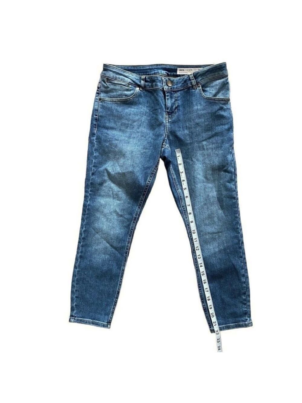 asos Low Rise Skinny Cropped Cotton Denim Blue Jeans Size 30/26 Size 30/26 - Picture 6 of 8